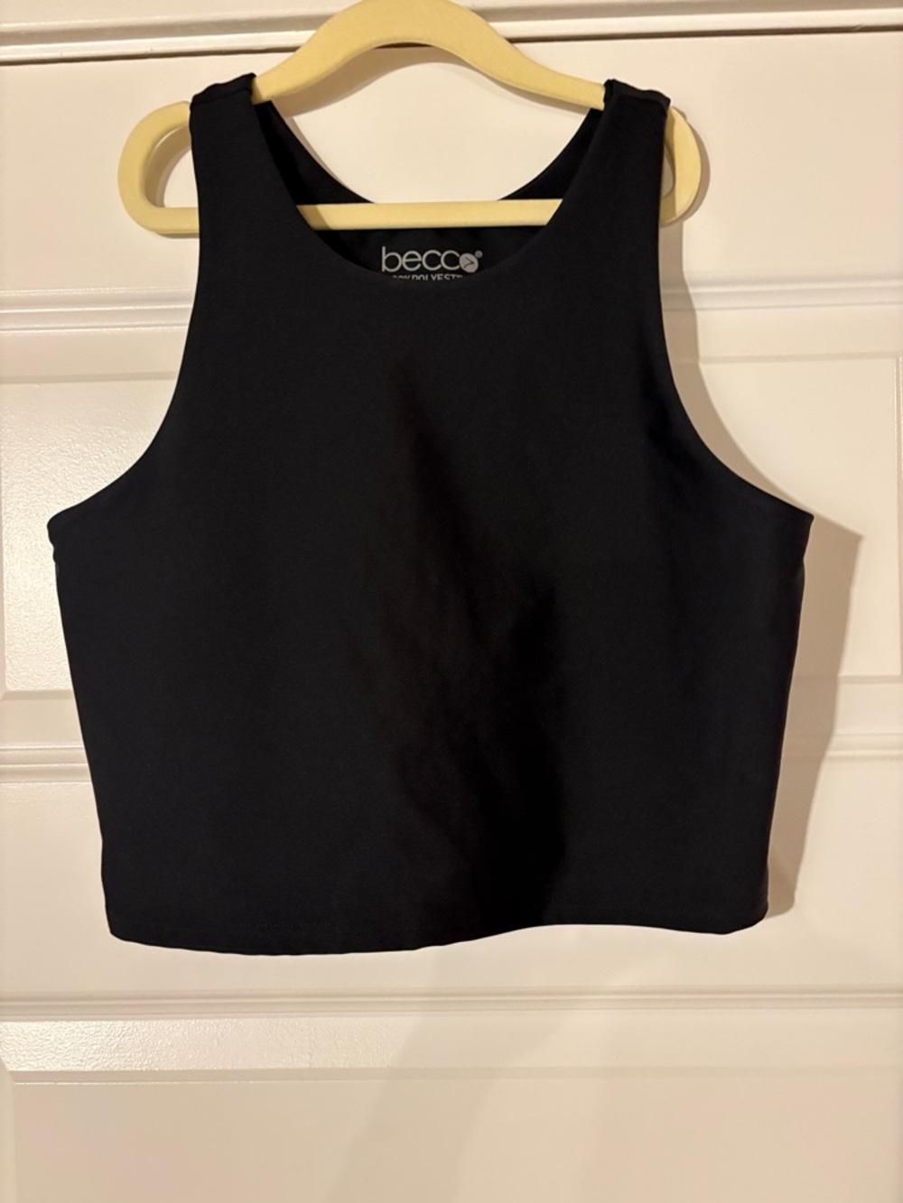 BECCA Black Cropped Scoop Neck Tank